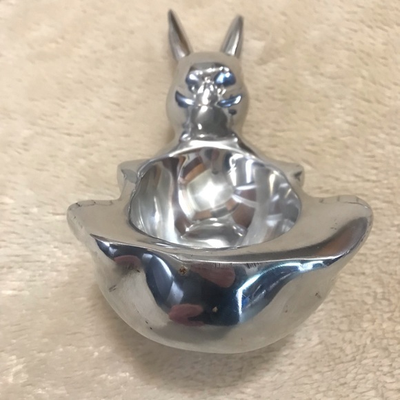 Cast Aluminum Bunny Rabbit Candy Dish - Picture 4 of 6
